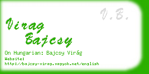 virag bajcsy business card